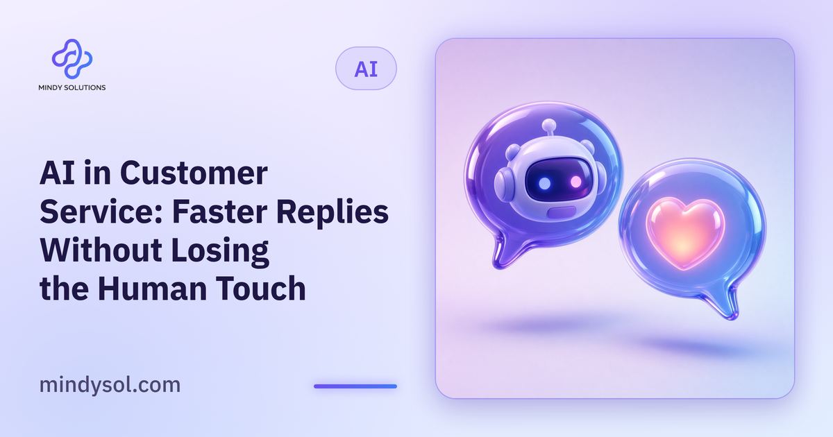 Illustration of a chat window with automated replies and a transfer-to-agent button, illustrative interface